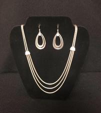Brighton Silver Necklace and Dangle Earrings 202//226